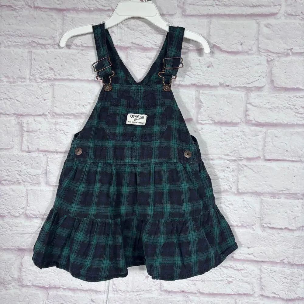 OshKosh B'gosh Plaid Jumper Dress 24 Months